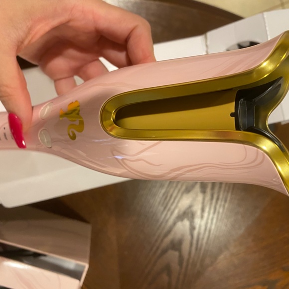 Chi Authentic Limited Ed Pink Barbie Hair Curler Ceramic Rotating Curling FullSz - Picture 7 of 13